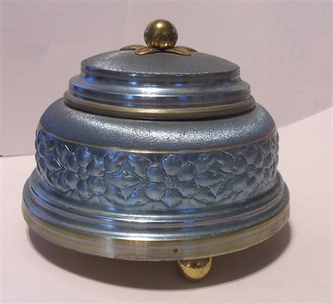 vintage face powder music box